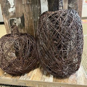 Copper Mesh Wire-Wrapped Pumpkins